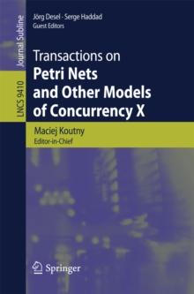 Transactions on Petri Nets and Other Models of Concurrency X