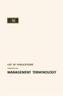 List of Publications Concerning Management Terminology