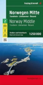 Norway Middle Road and Leisure Map : Trondheim, Lillehammer, Alesund