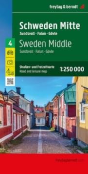 Sweden Middle Road and Leisure Map : Sundsvall - Fallun - Gavle 4