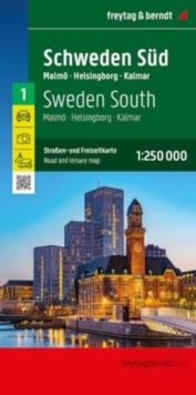 Sweden South Road and Leisure Map : Malmo - Helsingborg - Kalmar 1