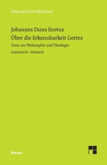 UEber die Erkennbarkeit Gottes : Texte zur Philosophie und Theologie