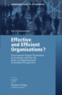 Effective and Efficient Organisations? : Government Export Promotion in Germany and the UK from an Organisational Economics Perspective