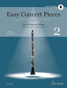 Easy Concert Pieces : 22 Pieces from 4 Centuries. Vol. 2. clarinet and piano.