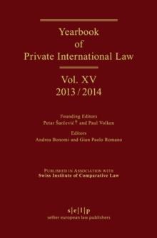 Yearbook of Private International Law : Volume XV (2013/2014)