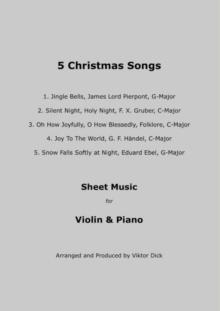 5 Christmas Songs Sheet Music for Violin & Piano : Christmas Sheet Music for Violin and Piano