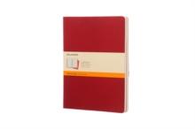 Moleskine Ruled Cahier Xl - Red Cover (3 Set)