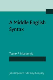 A Middle English Syntax : Parts of speech