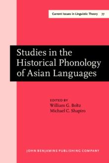 Studies in the Historical Phonology of Asian Languages