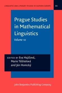 Prague Studies in Mathematical Linguistics : Volume 10