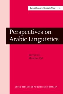 Perspectives on Arabic Linguistics : Papers from the Annual Symposium on Arabic Linguistics. Volume I: Salt Lake City, Utah 1987