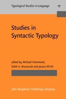 Studies in Syntactic Typology