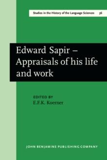 Edward Sapir - Appraisals of his life and work