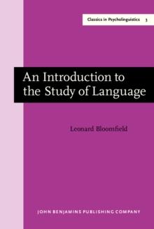 An Introduction to the Study of Language : New edition