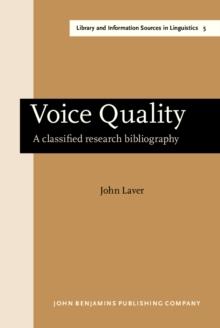 Voice Quality : A classified research bibliography