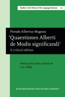 'Quaestiones Alberti de Modis significandi.' : A critical edition