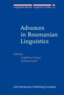 Advances in Roumanian Linguistics