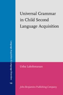 Universal Grammar in Child Second Language Acquisition : Null subjects and morphological uniformity