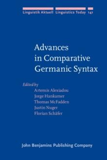 Advances in Comparative Germanic Syntax