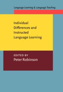 Individual Differences and Instructed Language Learning