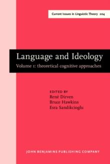 Language and Ideology : Volume 1: theoretical cognitive approaches