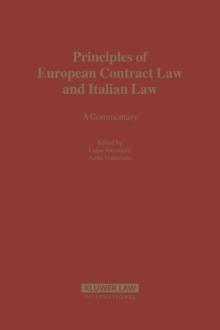 Principles of European Contract Law and Italian Law