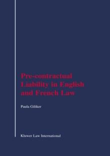 Pre-Contractual Liability in English and French Law