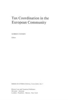 Tax Coordination in the European Community