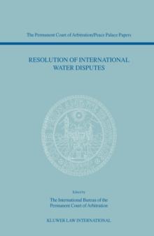 Resolution of International Water Disputes