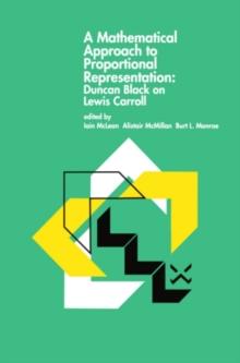 A Mathematical Approach to Proportional Representation: Duncan Black on Lewis Carroll