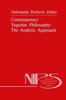 Contemporary Yugoslav Philosophy: The Analytic Approach