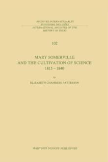 Mary Somerville and the Cultivation of Science, 1815-1840