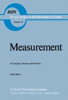 Measurement : Its Concepts, Theories and Problems