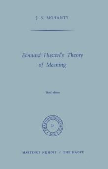 Edmund Husserl's Theory of Meaning