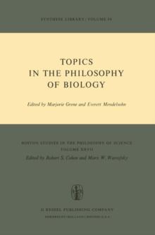 Topics in the Philosophy of Biology