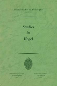 Studies in Hegel : Reprint 1960