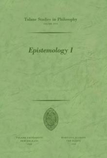 Epistemology I