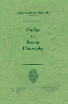 Studies in Recent Philosophy