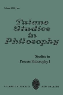 Studies in Process Philosophy I