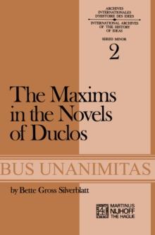 The Maxims in the Novels of Duclos