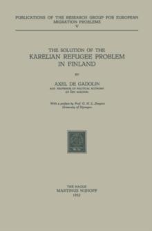 The Solution of the Karelian Refugee Problem in Finland