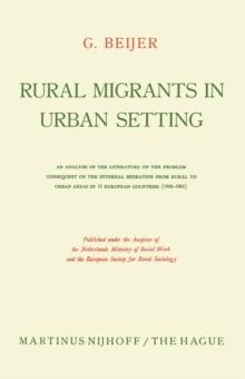 Rural migrants in urban setting