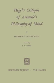 Hegel's Critique of Aristotle's Philosophy of Mind