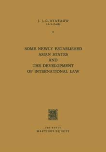 Some Newly Established Asian States and the Development of International Law