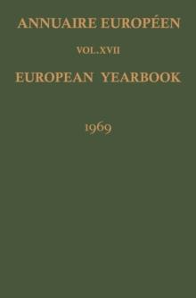 Annuaire Europeen / European Yearbook