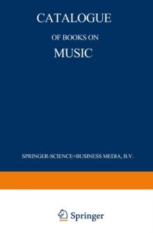 Catalogue of Books on Music