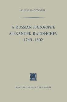 A Russian Philosophe Alexander Radishchev