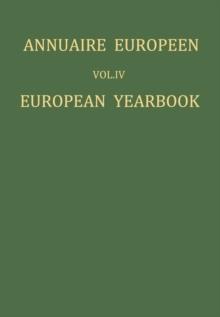 Annuaire Europeen : European Yearbook