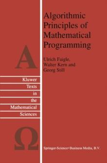 Algorithmic Principles of Mathematical Programming