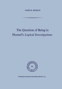 The Question of Being in Husserl's Logical Investigations